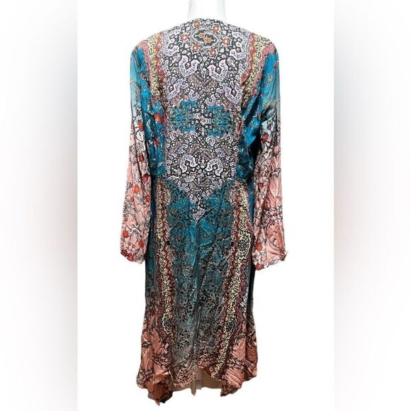 Tolani Collection Asymmetric Hem Button Front Printed Dress - Picture 5 of 8